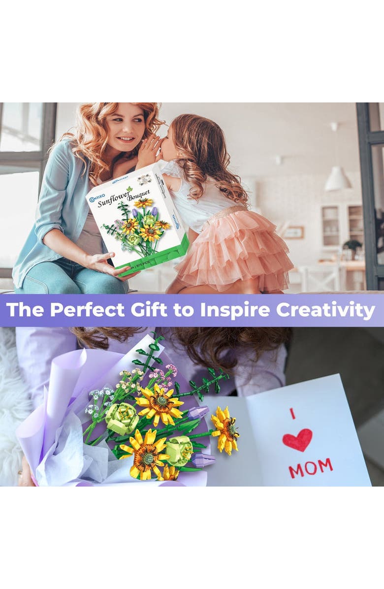 CONTIXO Sunflower Bouquet Building Set, Alternate, color, Yellow