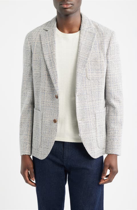 Henrik Trim Fit Knit Cotton Blend Tweed Sport Coat (Regular & Big)