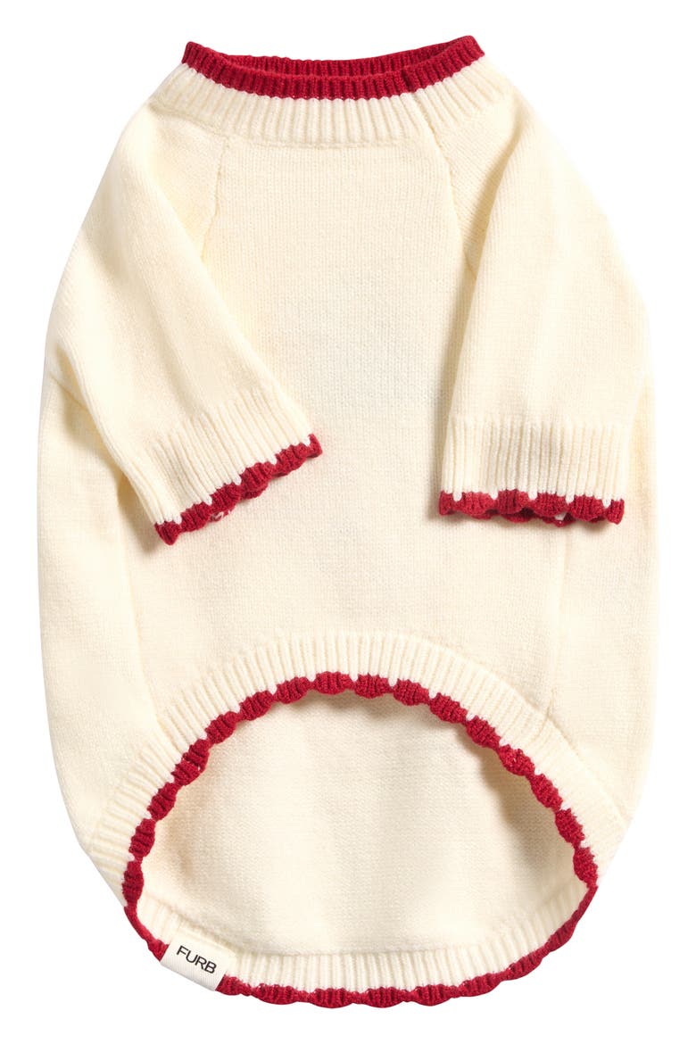 Strawberry Fields Pet Sweater, Alternate, color, RED/IVORY