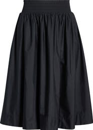 Nordstrom Smocked Waist Pleated Midi Skirt