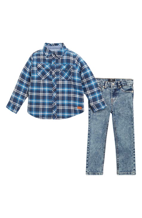 7 2024 for all mankind Tee and Jeans Set Baby Boy size 24m