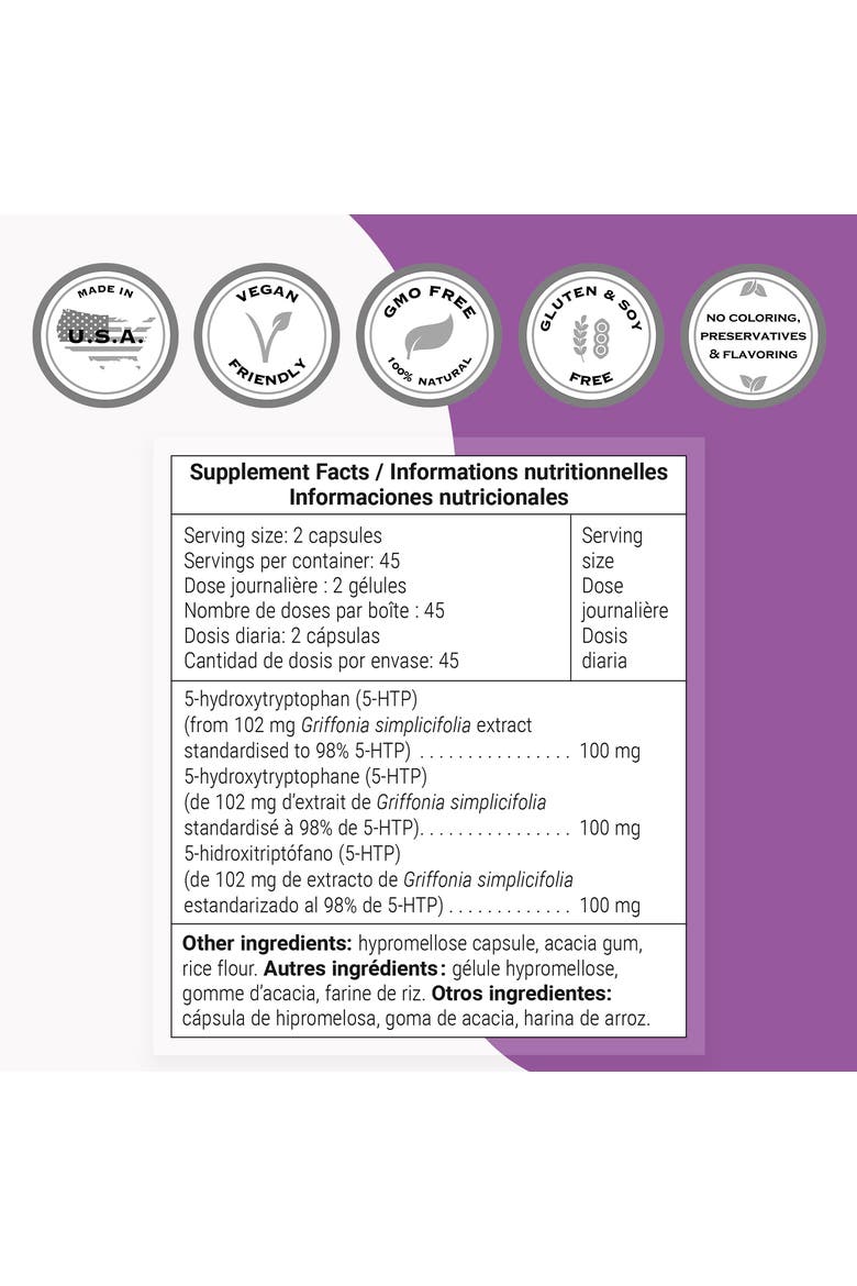 5-HTP 100mg Per Day, Alternate, color, None