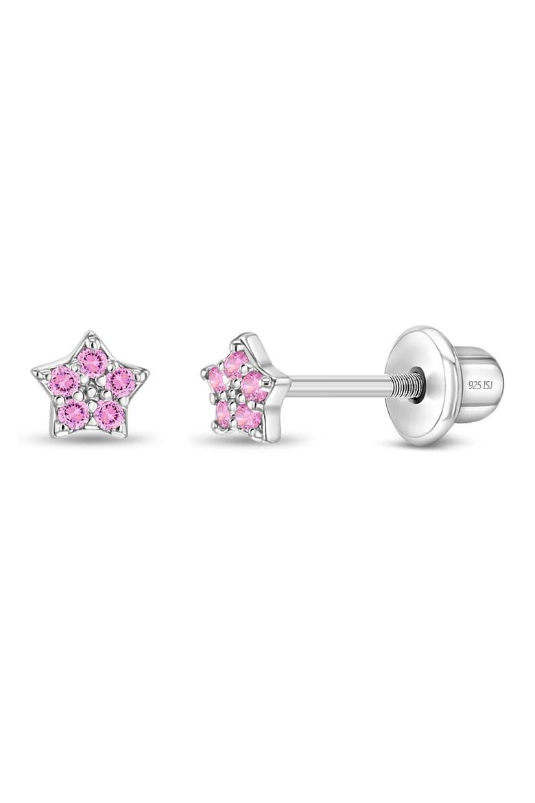 Teenie Tiny Star Earrings, Main, color, Pink