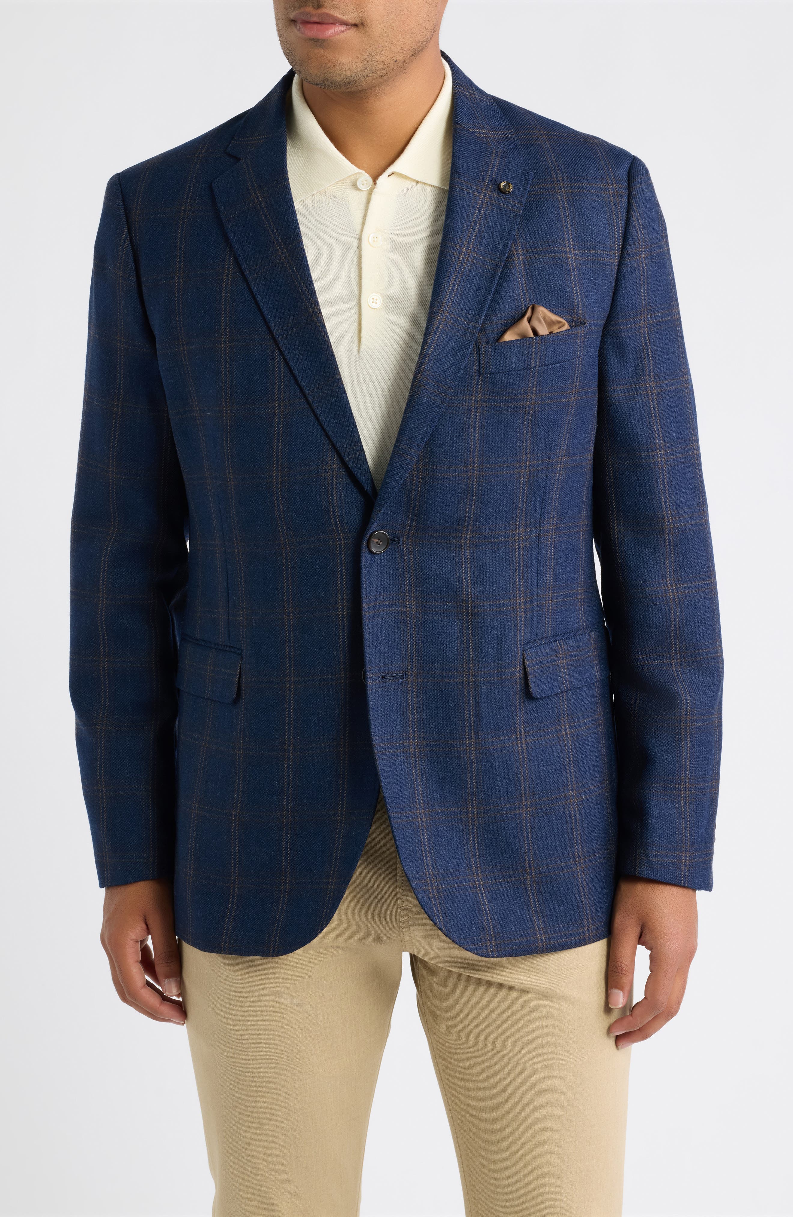 selected NAVY BROWN PLAID
