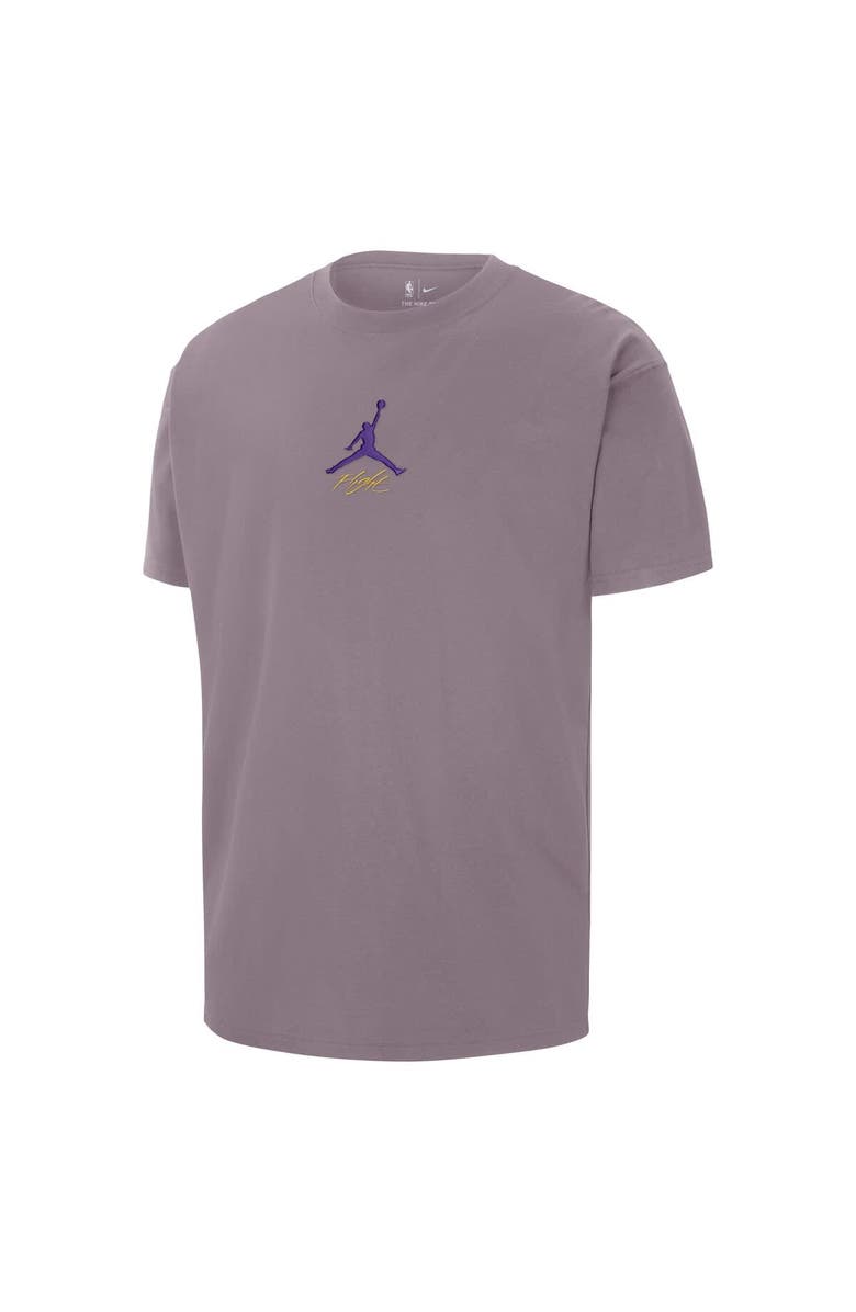 Jordan Brand Men's Jordan Brand Purple Los Angeles Lakers Statement Edition Jumpman Flight Heavyweight T-Shirt, Alternate, color, Purple