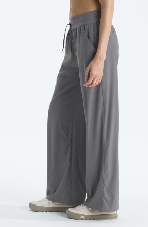 The North Face Aphrodite Arise Wide Leg Pants In Gray