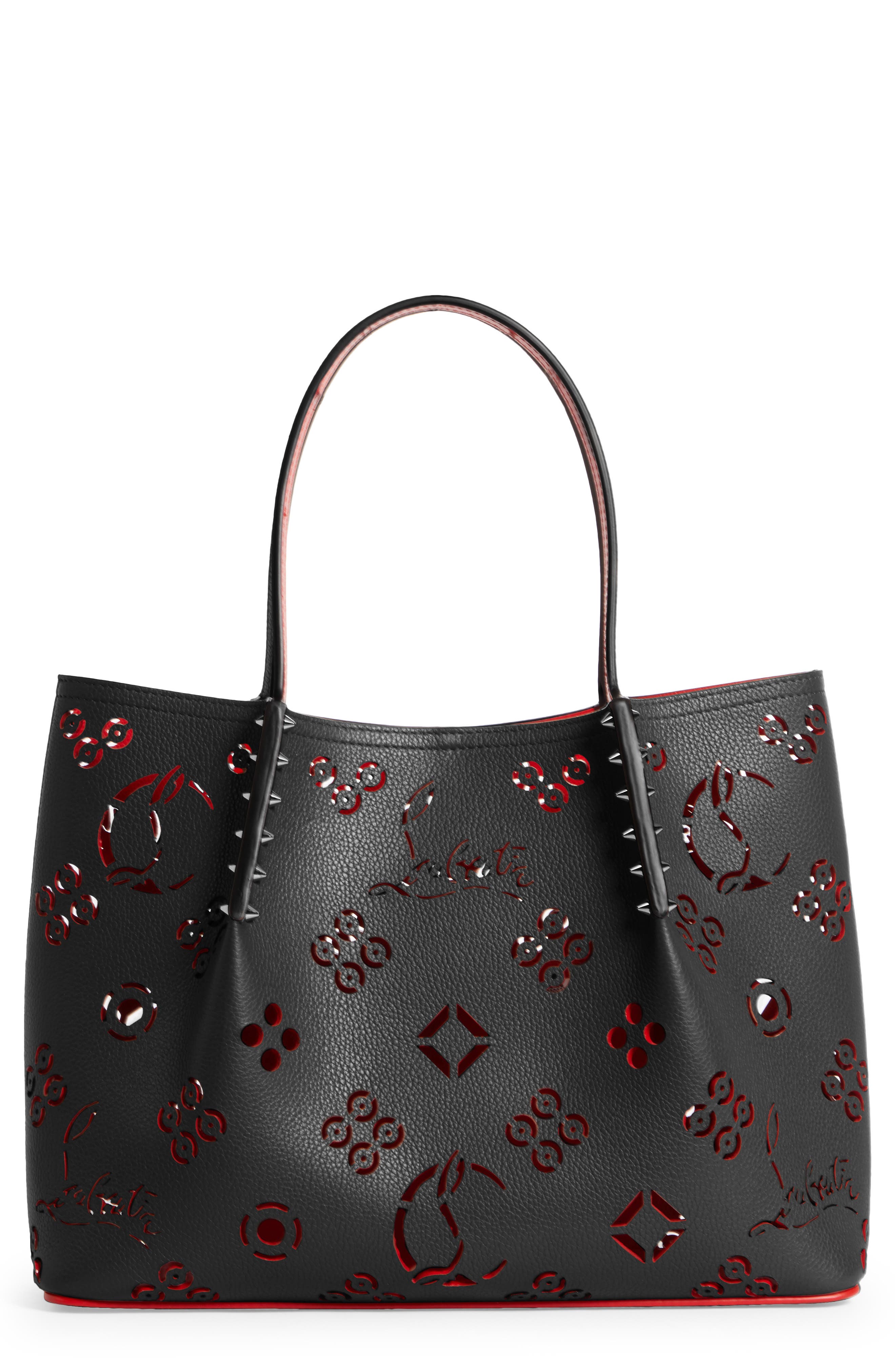 Christian Louboutin Small Cabarock Loubinthesky Perforated Leather Tote, Main, color, 