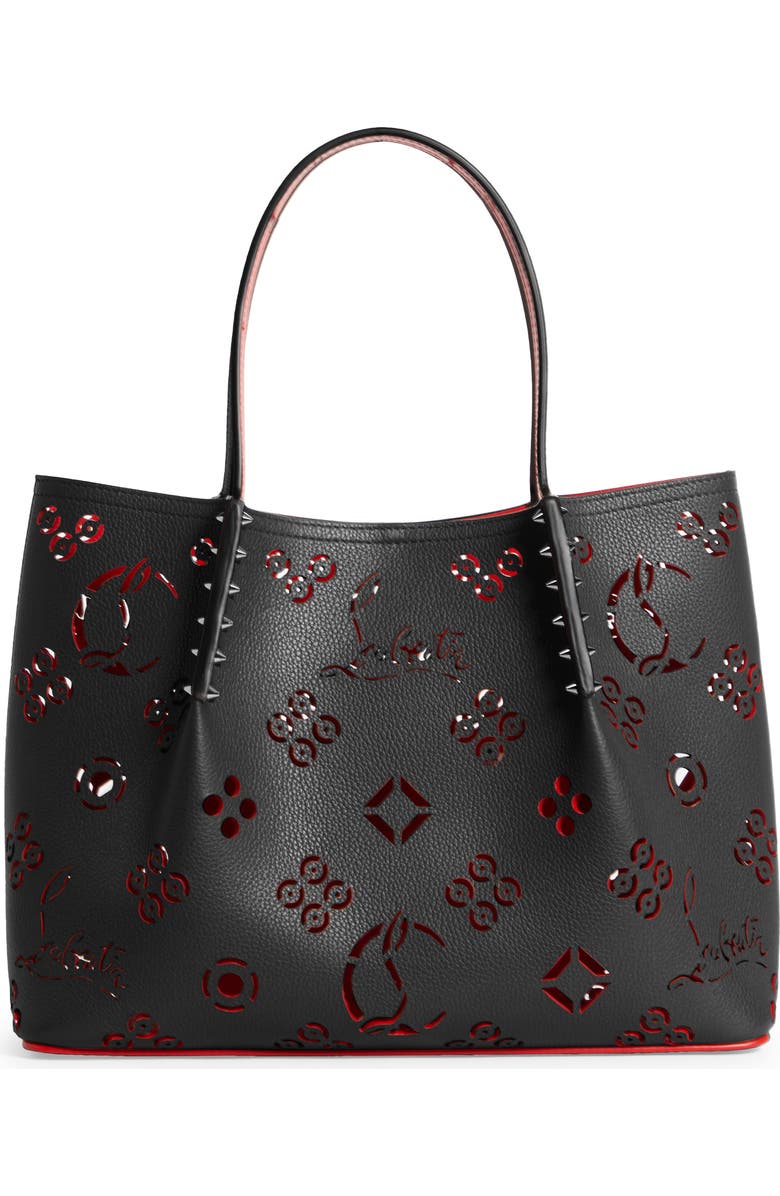 Christian Louboutin Small Cabarock Loubinthesky Perforated Leather Tote, Main, color,