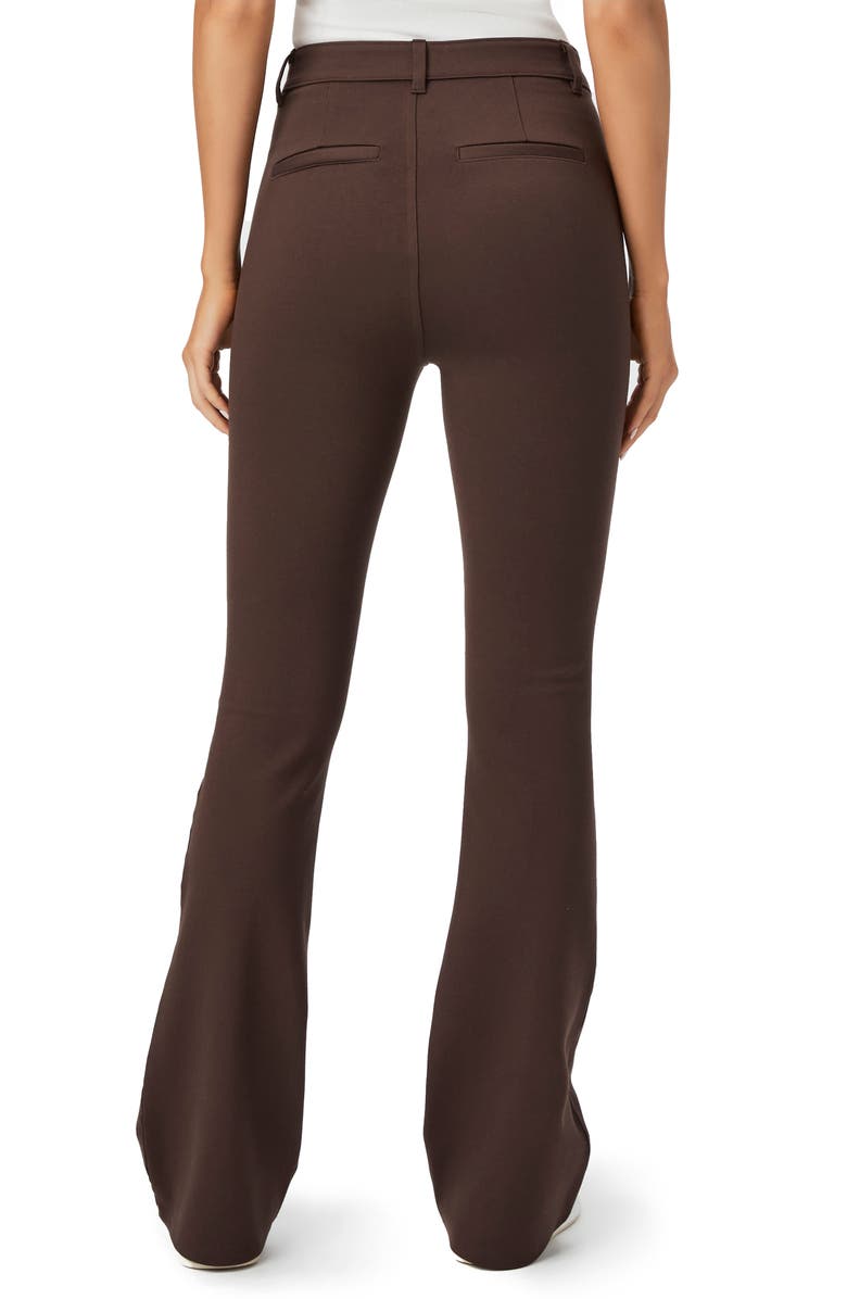 PAIGE Hattena Flare Pants, Alternate, color, Dark Brown