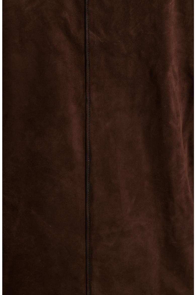 Classic Suede Shacket, Alternate, color, DARK BROWN