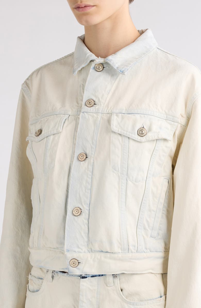 Small Fit Bleached Denim Jacket