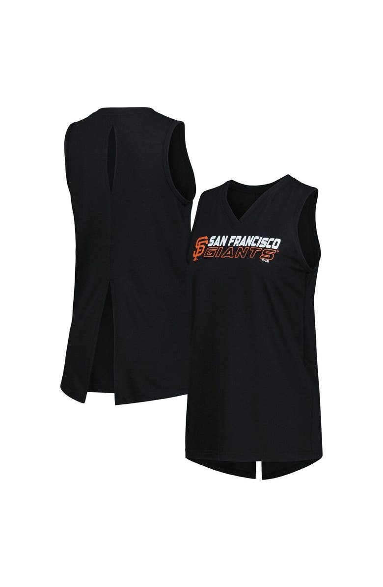 LEVELWEAR Women's Levelwear  Black San Francisco Giants Paisley Chase V-Neck Tank Top, Main, color, Black