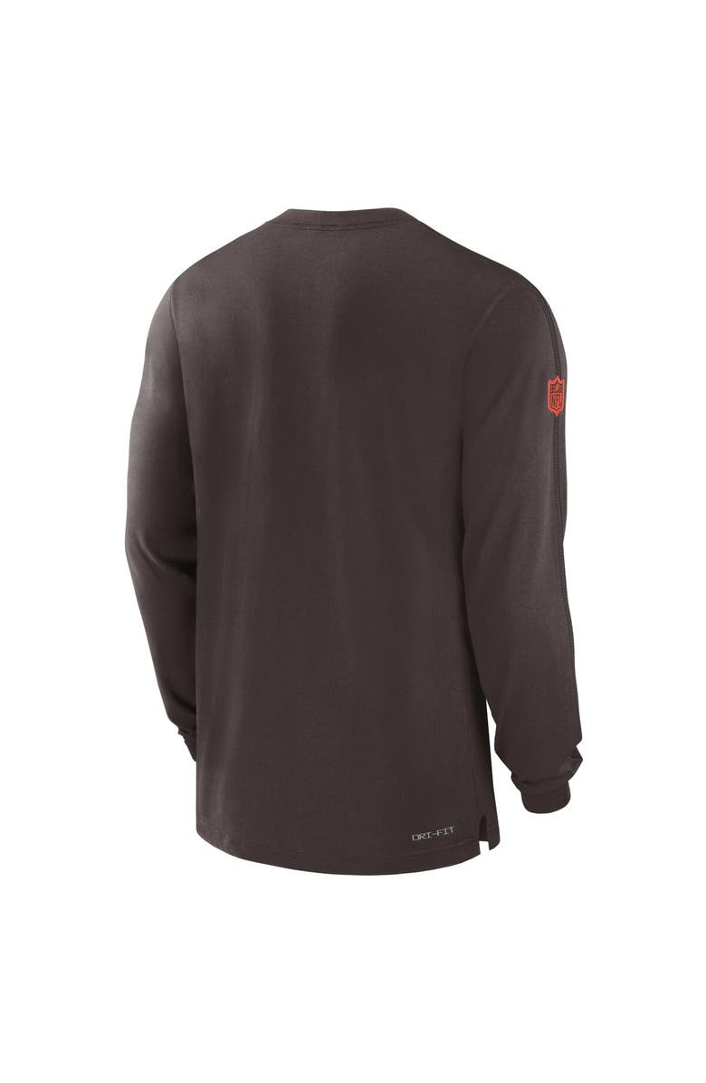Nike Men's Nike Brown Cleveland Browns Sideline Player Performance Long Sleeve T-Shirt, Alternate, color, Brown