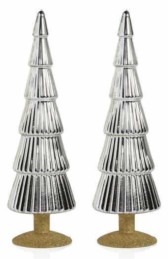 Zodax Set of 2 Dembe Glass Tree Figurines