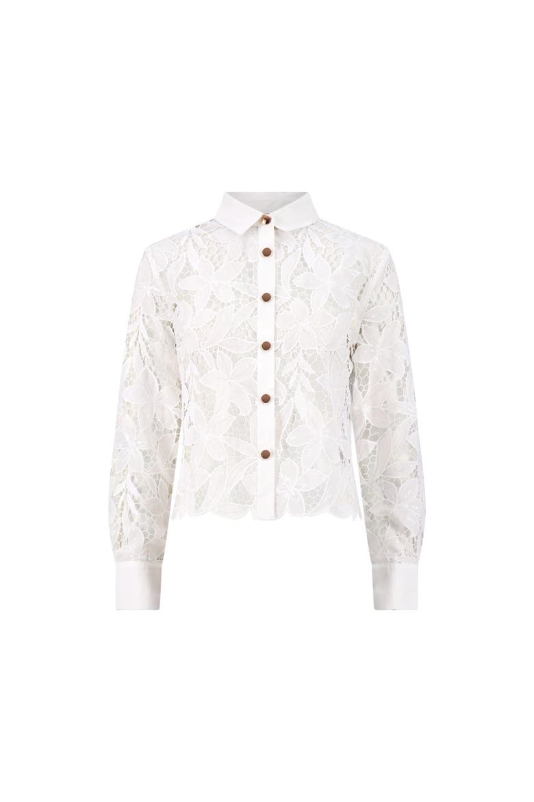 Mina Lace Blouse, Alternate, color, White