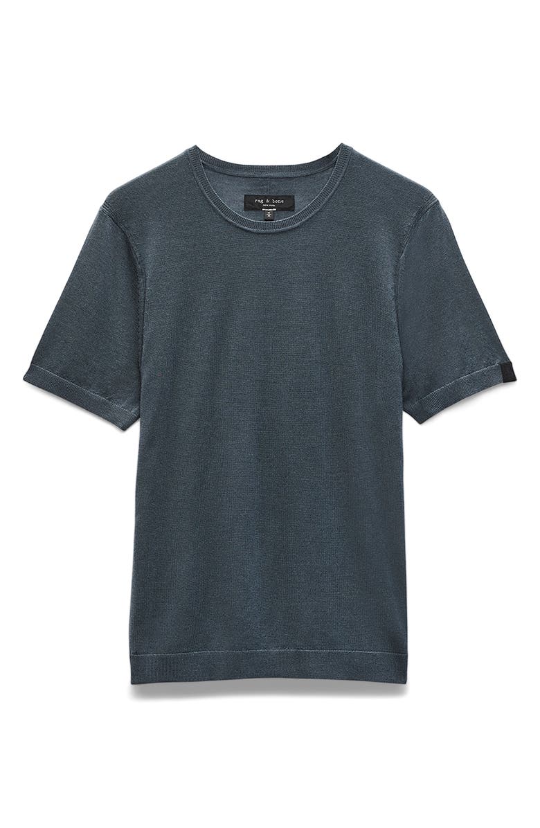 rag & bone Aulton Wool Blend T-Shirt, Alternate, color, Blue