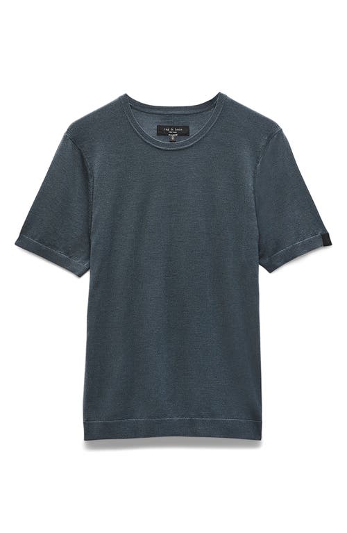 Rag & Bone Aulton Wool Blend T-shirt In Blue