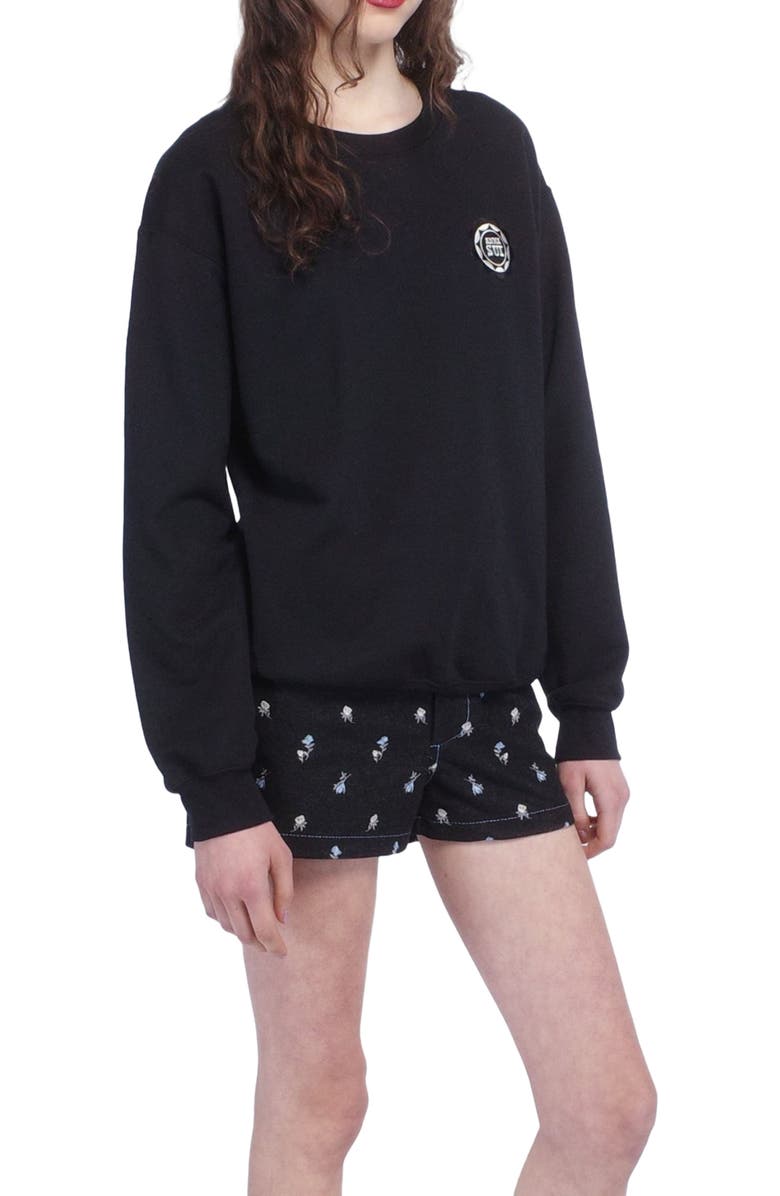 Anna Sui Wings Crew Neck Sweatshirt, Alternate, color, 