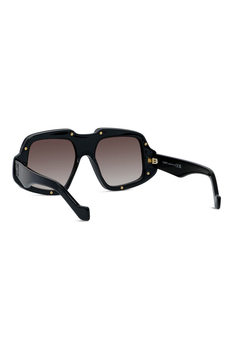 Anagram 61mm Gradient Geometric Sunglasses, Alternate, color, SBLK/BORDG