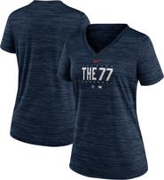 Nike Women's Nike  Navy Chicago Cubs City Connect Velocity Practice Performance V-Neck T-Shirt