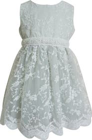 Popatu Kids' Embroidered Mesh Overlay Party Dress