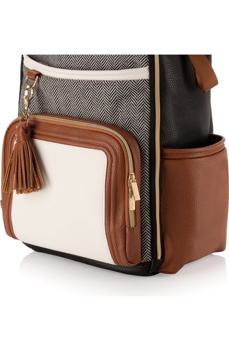 Itzy Ritzy Boss Plus Large Diaper Bag Backpack, Alternate, color, Coffee And Cream