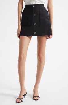 Behati Button Front Miniskirt