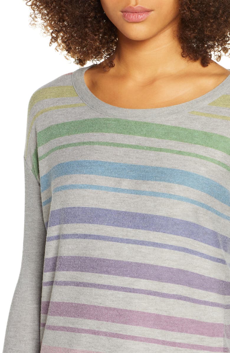 Chaser Rainbow Stripe Cozy Pullover, Alternate, color, 