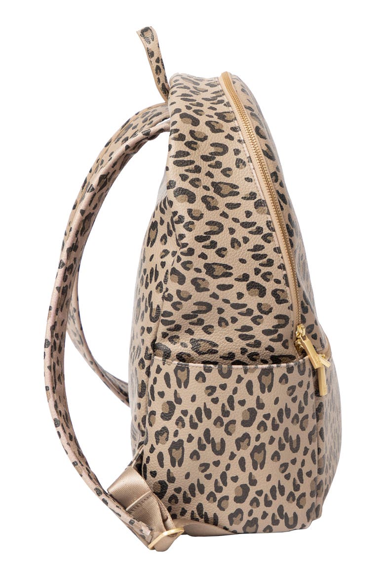 Classic City Pack Faux Leather Diaper Bag, Alternate, color, LEOPARD