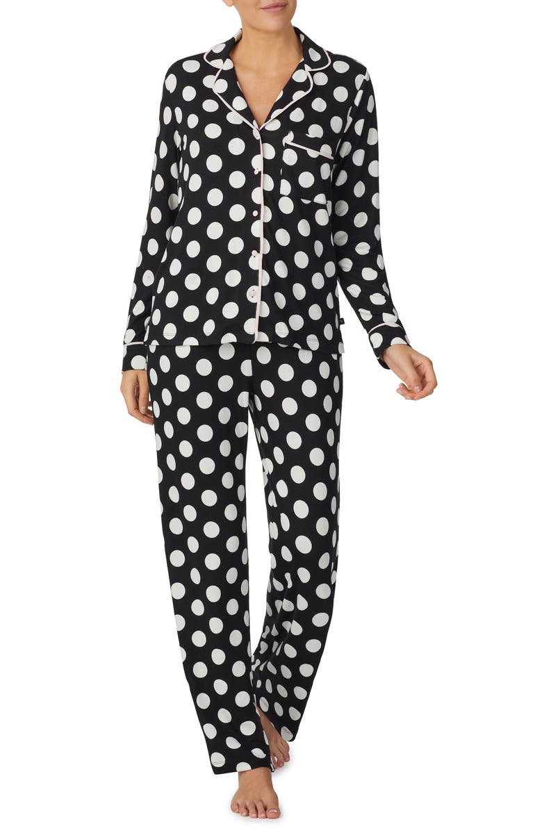 Kate Spade New York polka dot print pajamas, Main, color,