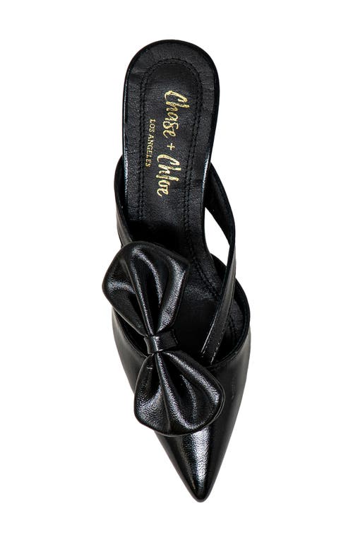 CHASE & CHLOE CHASE AND CHLOE IDRA BOW KITTEN HEEL PUMP