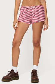 EDIKTED Jaine Stripe Drawstring Shorts