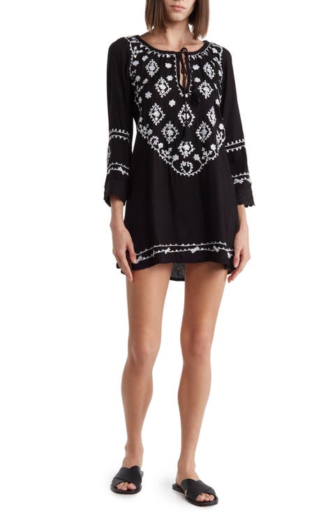 Embroidered Sequin Cover-Up Tunic