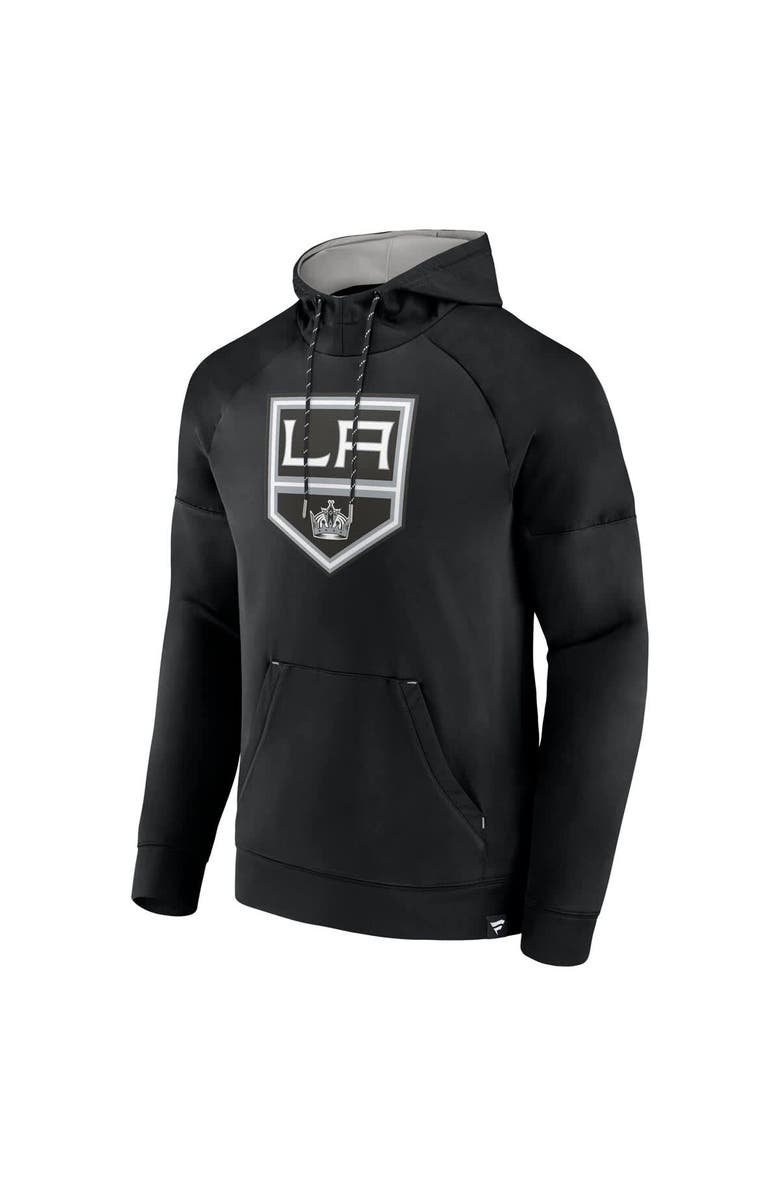FANATICS Men's Fanatics Black Los Angeles Kings Iconic Defender Raglan Pullover Hoodie, Alternate, color,