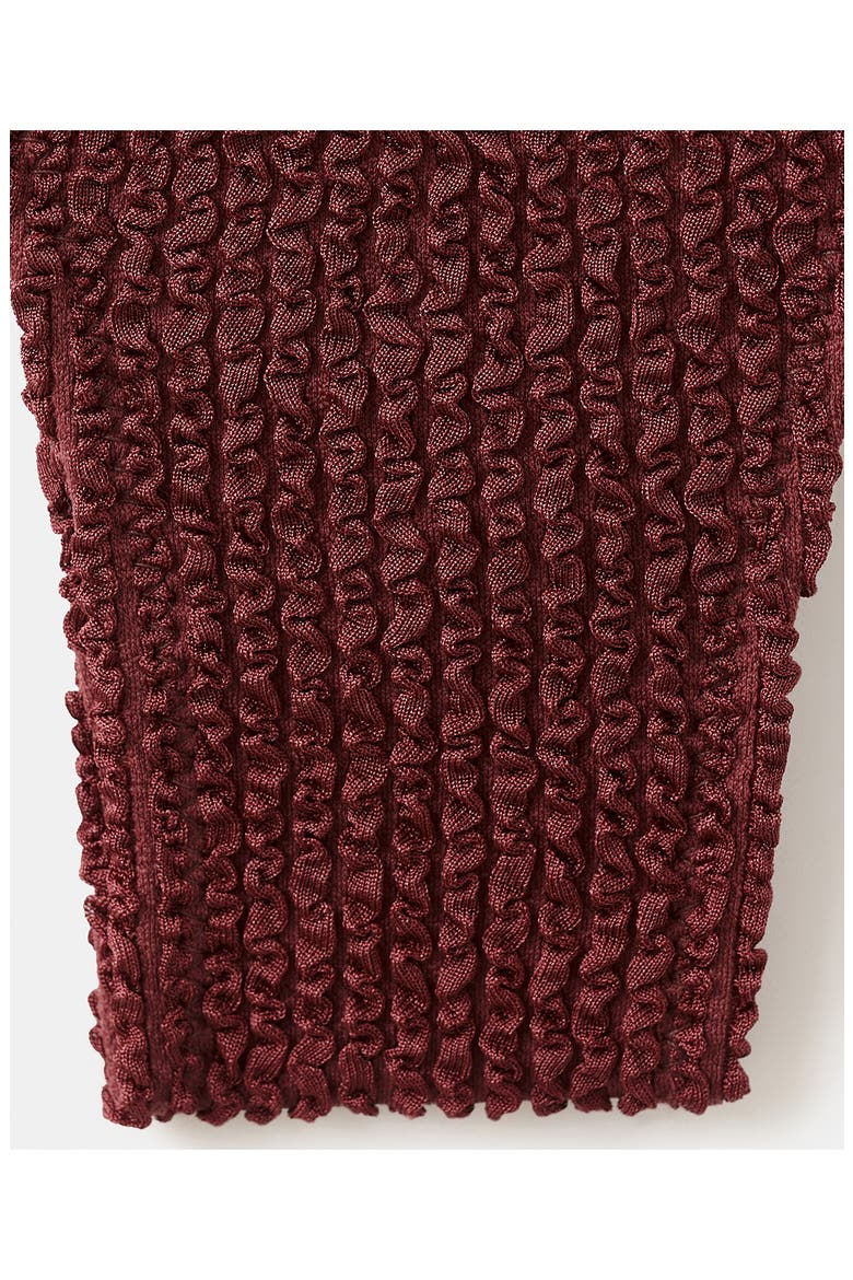Textured One-Piece Swimsuit, Alternate, color, RUSSET