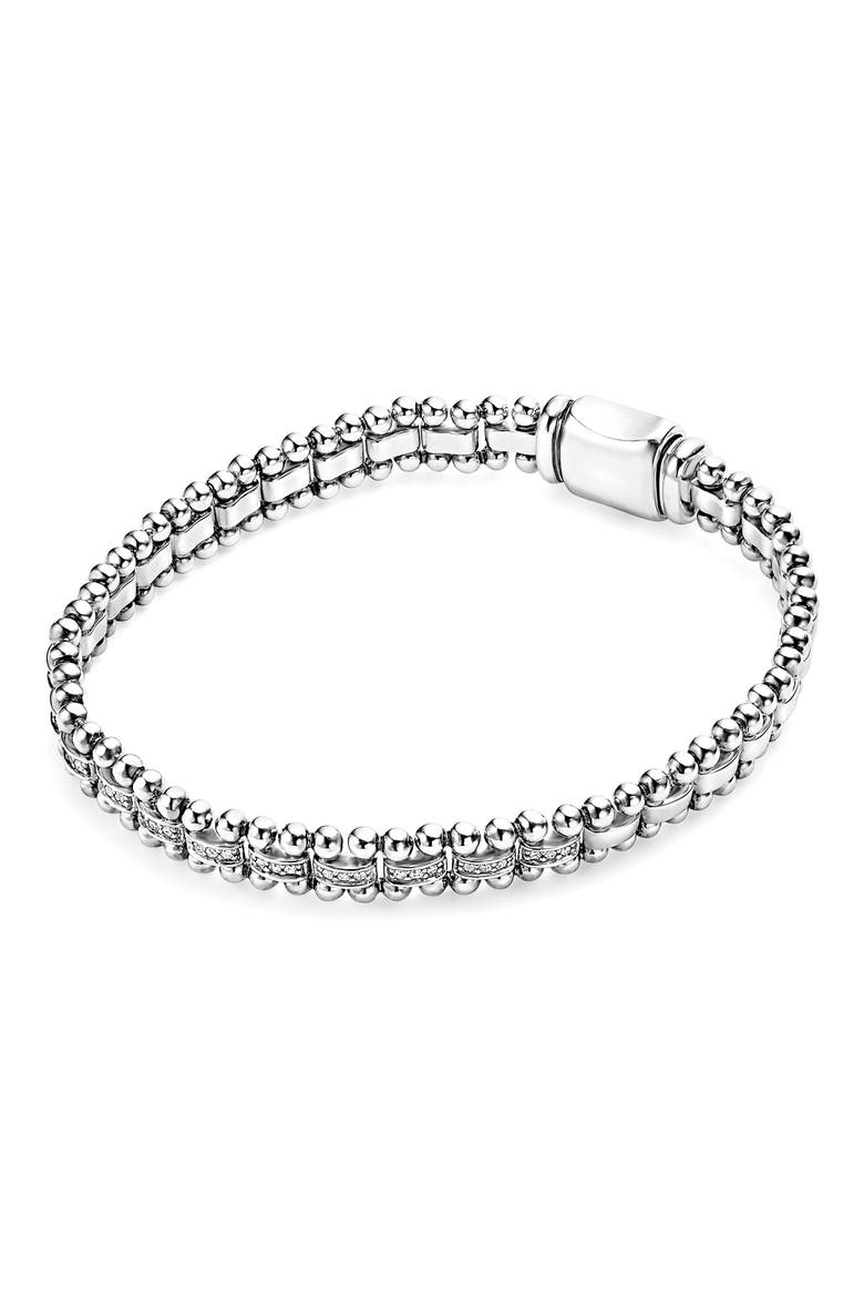 Caviar Spark Diamond Link Bracelet, Alternate, color, SILVER/ DIAMOND