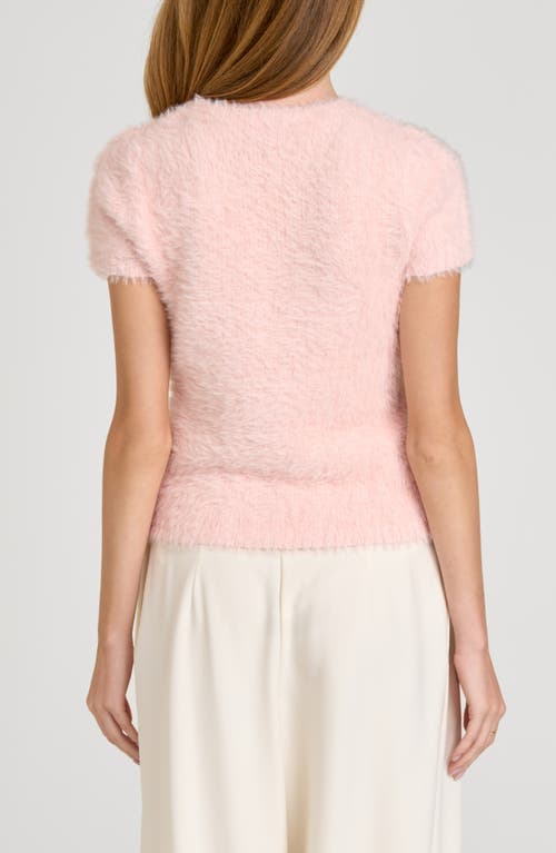 Wayf Hannah Short Sleeve Sweater In Pink