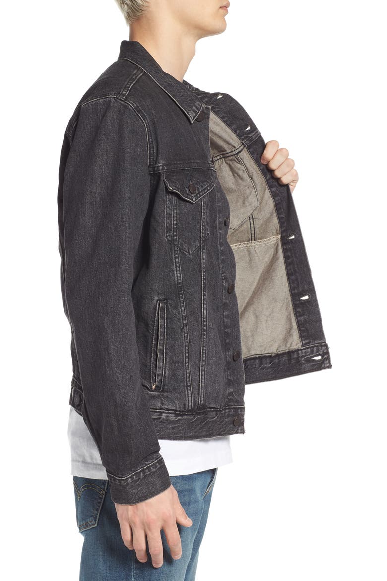 Levi's® Trucker Denim Jacket, Alternate, color, BLACK FEGIN