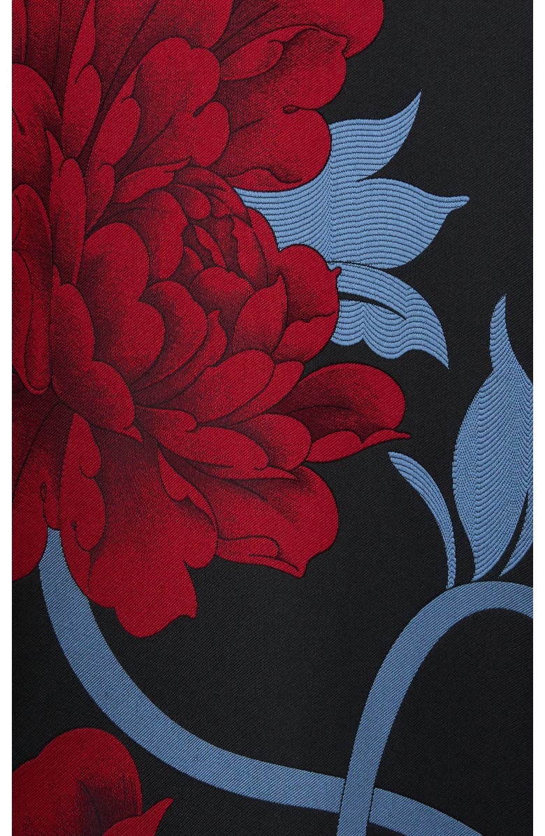 La DoubleJ Swing Dress, Alternate, color, Peonies Jacquard Blue