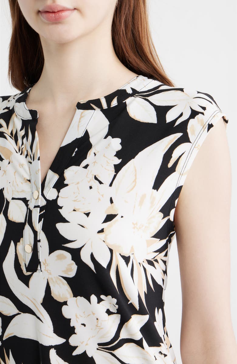 AK ANNE KLEIN Tropical Floral Print Dolman Sleeve Top, Alternate, color, 