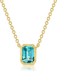 Lafonn Fancy Lab Created Sapphire Pendant Necklace
