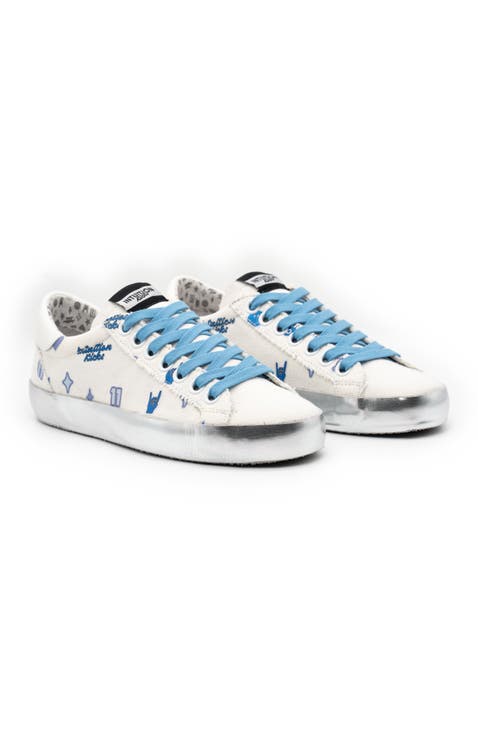 Fiducia Italian Denim Canvas Evil Eye Sneaker