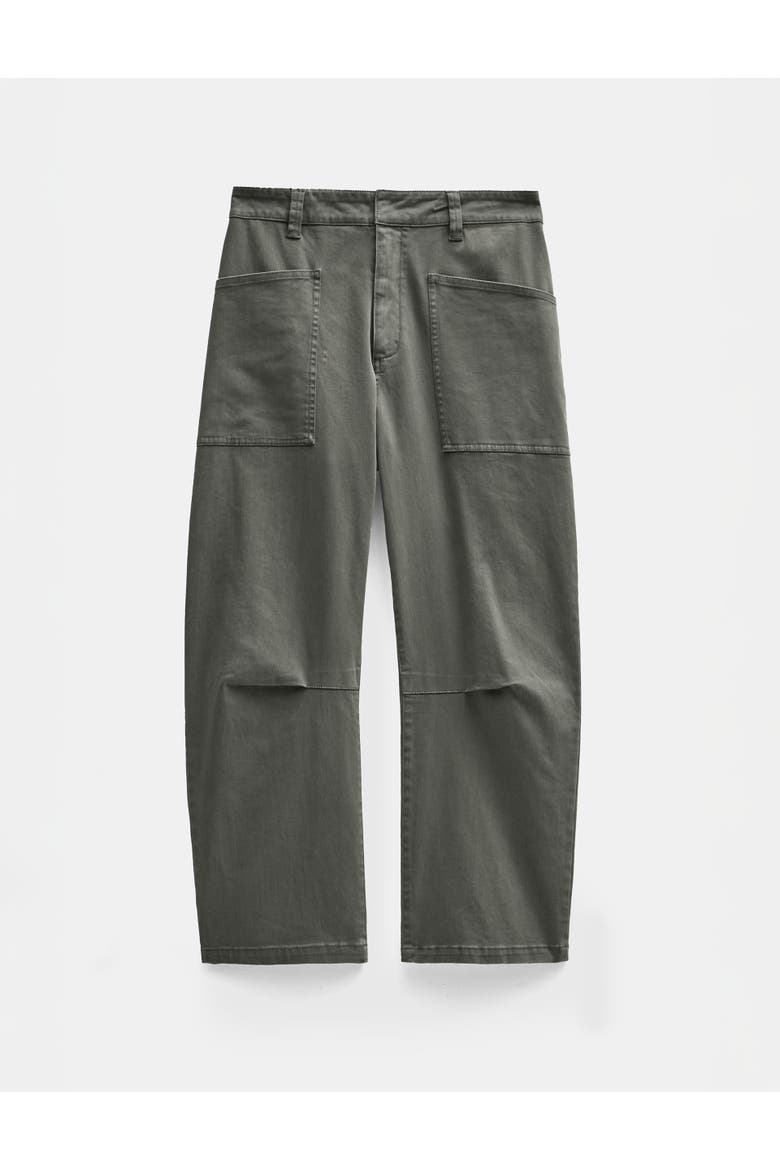 Cordi Barrel Leg Pants, Alternate, color, Dark Khaki Green