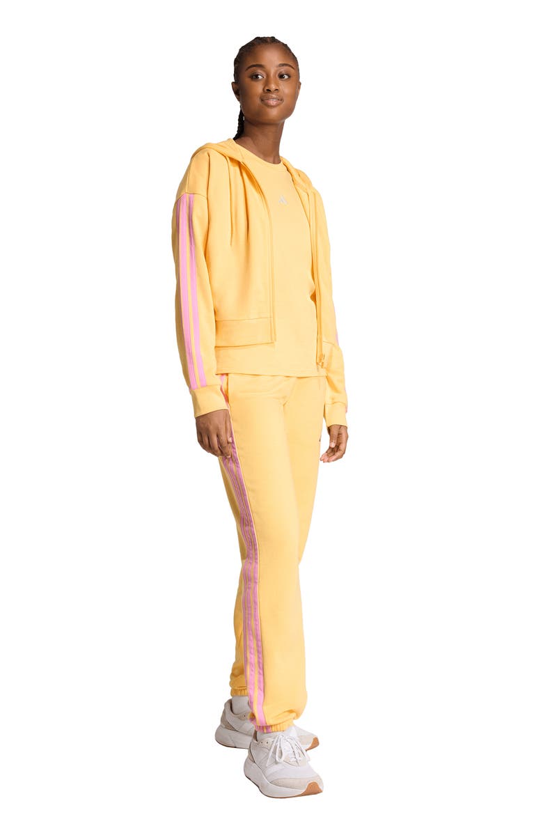 adidas 3-Bar Cotton T-Shirt, Alternate, color, Semi Ice Tangerine/ White