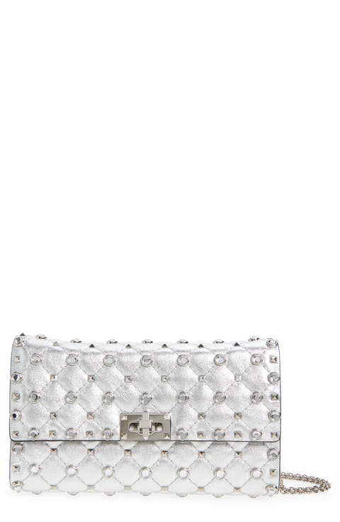 Small Rockstud Leather Shoulder Bag