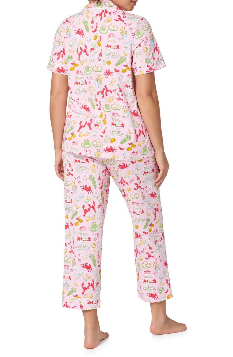 BedHead Pajamas Stretch Cotton Crop Pajamas, Alternate, color, French Quarter