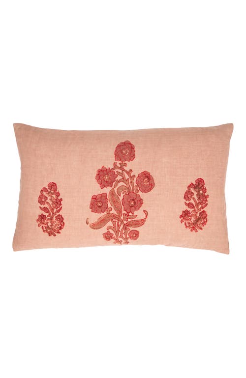 Alamwar English Garden Petit Lumbar Pillow Cover in Coral/clay/rose On Sand  product