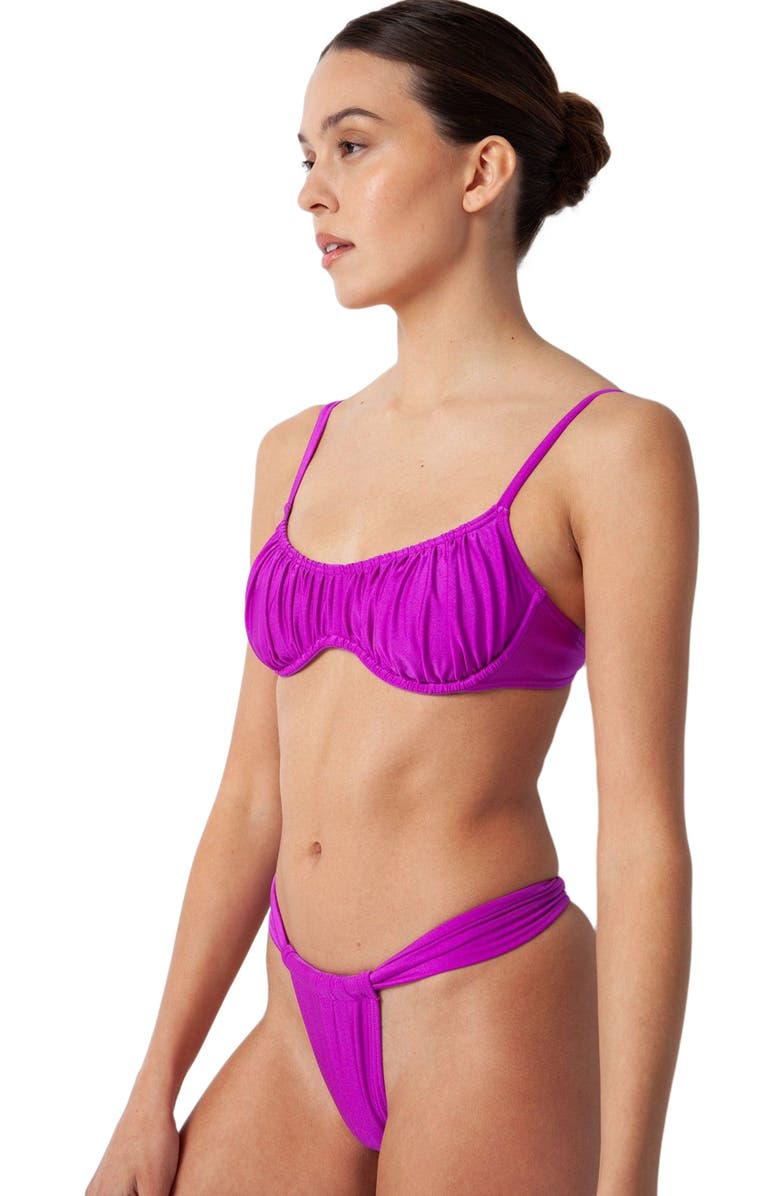 Villa Fresca Nev Bikini Swim Bottoms, Alternate, color, Berry