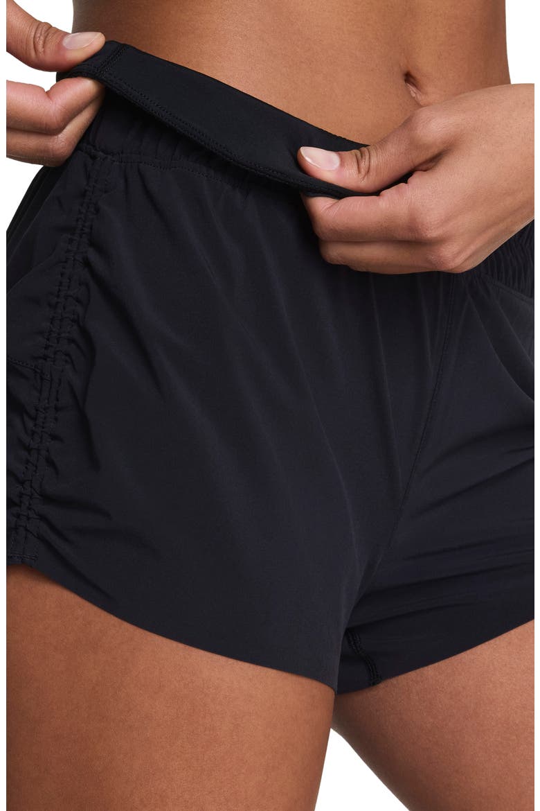 Cinched Running Shorts, Alternate, color, VERY BLACK