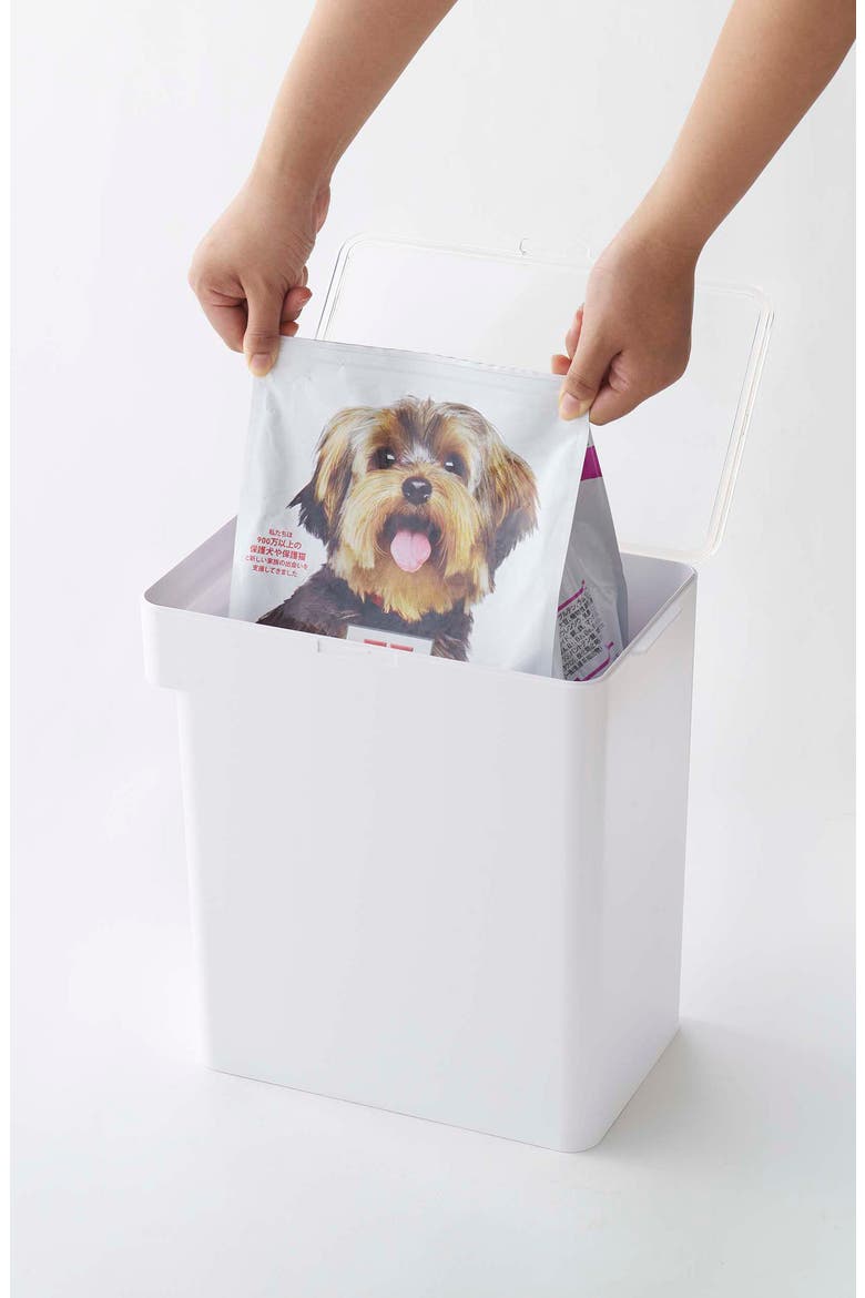 Large Airtight Pet Food Storage Container, Alternate, color, WHITE